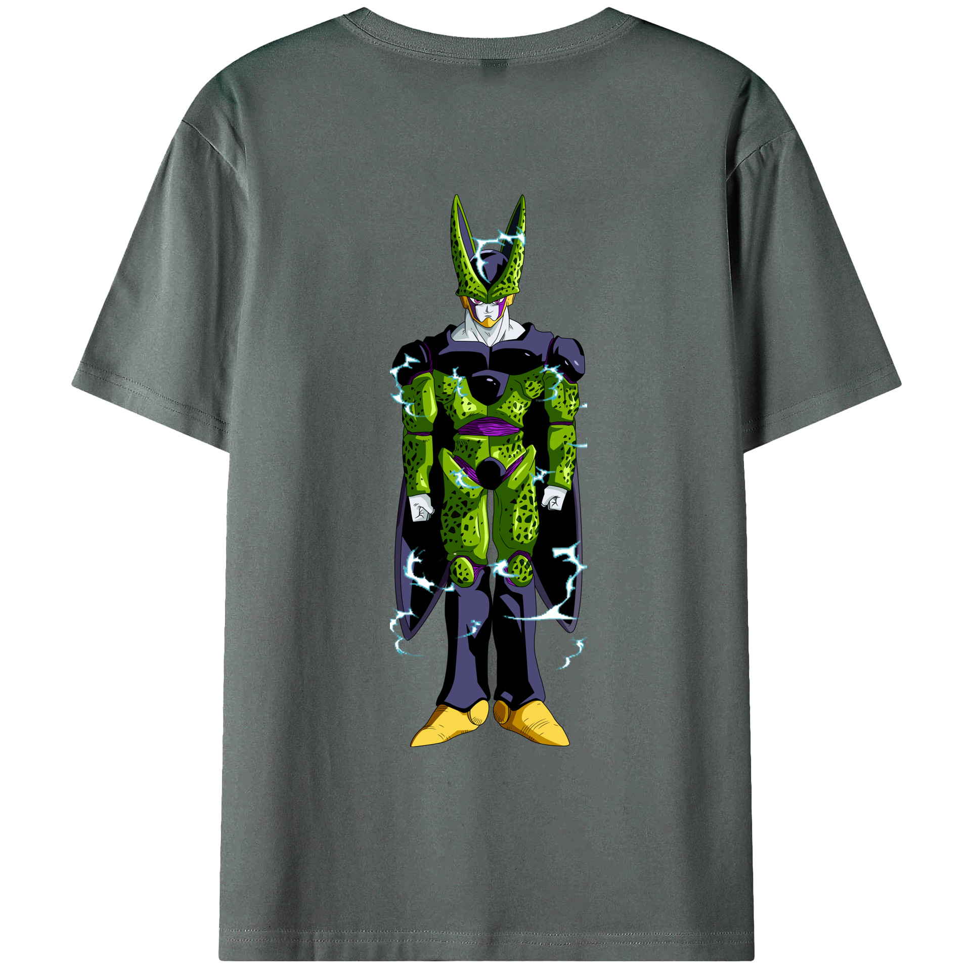 （画像用） ドラゴンボール セル DRAGON BALL Cell 綿100％ メンズ半袖Tシャツ（バックプリント） 通気性